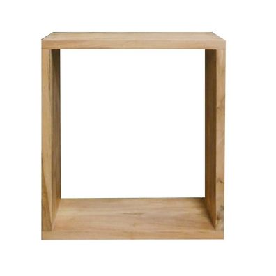 Wandregal Galeria Teak Massivholz - Maße (B x H x T) cm: 40x35x12cm + 30, Euro