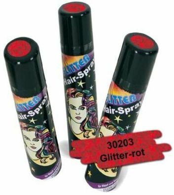 narrenwelt Hairspray Glitter rot Haarspray + Glitzer + Farbe