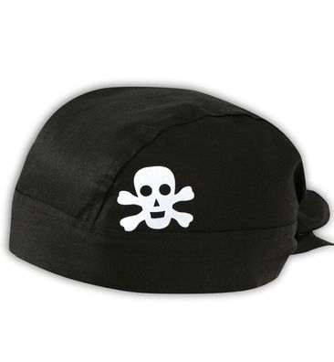 narrenwelt Piraten Bandana Kopftuch Piratenhut Haube Piratenhaube schwarz