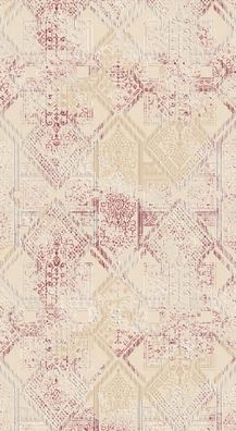 Teppich Kunstteppich Design Gradient Rosa-Beige Kurzflor Wohnzimmer Teppiche