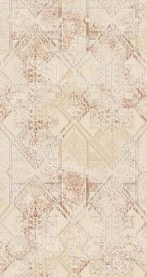 Teppich Wohnzimmerteppich Geometrisches Muster Gradient Braun Beige