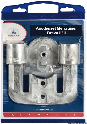 Anoden-Set Mercruiser Bravo II/III Zink - Aluminium - Magnesium