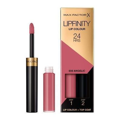 Max Factor Lipfinity Fléssiglippenstift 020 Angelic, langanhaltend, 3,69 ml