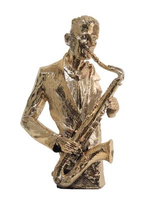 Design Saxophonist Figur Statue Skulptur Figuren Dekoration Skulpturen Neu