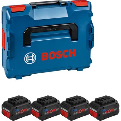 Bosch Akku-Paket 4x ProCORE18V 5,5 Ah in L-Boxx - 1600A02A2U