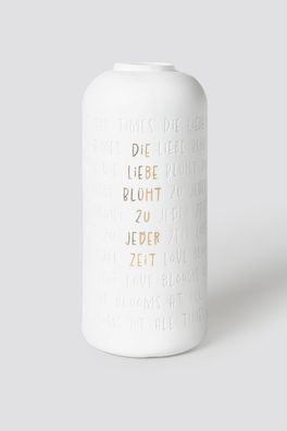 Vase "Die Liebe blüht zu jeder Zeit"