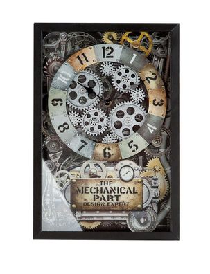 Gilde 46426 Steampunk Metall Glas Wanduhr ca. 40cm Dekoration B-WARE