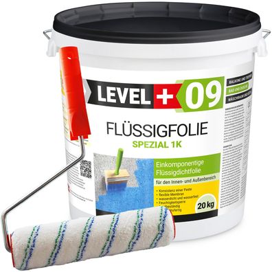 Flüssigfolie 20kg Dichtfolie Dusche Bad Balkon Wassersperre+Farbroller 25cm RM09