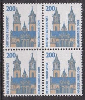 BRD 1993 postfrisch SKW vierer Block MiNr. 1665 Magdeburger Dom