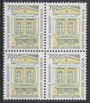 BRD 1993 postfrisch SWK vierer Block MiNr. 1691 Deutsches Theater in Berlin