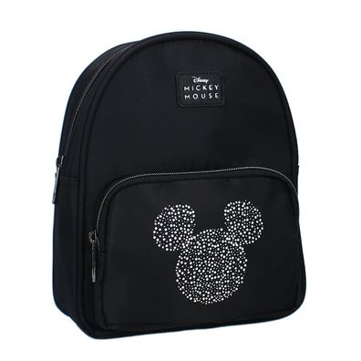 Damen-Rucksack Klein | schwarz | Disney Mickey Mouse | 26 x 22 x 8 cm