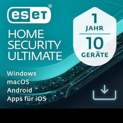 ESET HOME Security Ultimate 10 -Geräte / 1-Jahr / Deutsch / KEY (ESD)