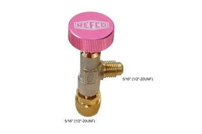 REFCO Befüll- und Entnahmeventil Schraderventildurchgangsöffner 1/4" x 5/16" SAE
