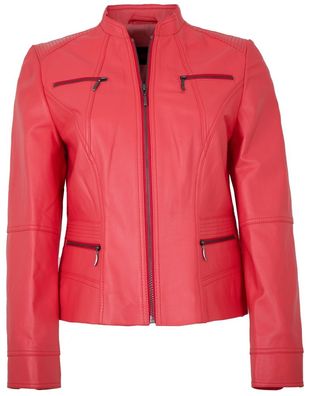 MADDOX - Damen Lederjacke Lammnappa fuchsia