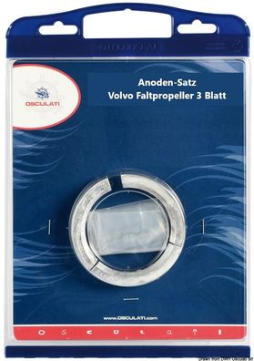 Volvo Penta 2 & 3 Blatt Faltpropeller Anoden-Set Zink - Aluminium - Magnesium