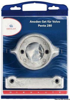 Volvo Penta 280 Anoden-Set Z-Antrieb Zink - Aluminium - Magnesium