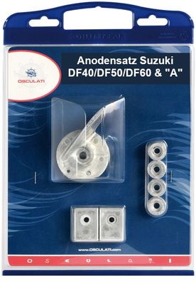 Suzuki-Außenborder DF40- DF50 - DF60 & "A" Modelle Anoden-Set Zink - Aluminium - Magn