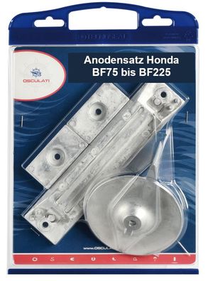 Honda-Außenborder BF75 > BF225 Anoden-Set Zink - Aluminium-Magnesium