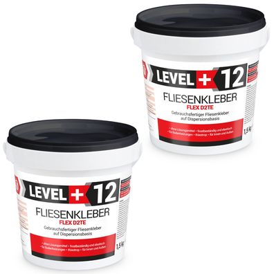 Fliesenkleber 3 Kg Fertig Dispersionkleber Flexmörtel wasserdicht Top RM12