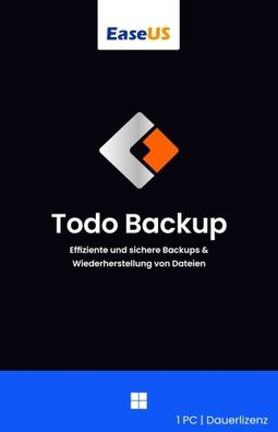 EaseUS Todo Backup Home / Windows / 1 PC / Dauerlizenz / LifetimeUPG / KEY (ESD)