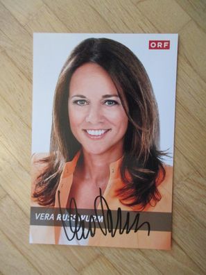 ORF Fernsehmoderatorin Vera Russwurm - handsigniertes Autogramm!