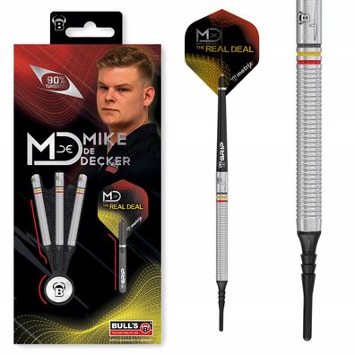 BULL'S Mike de Decker Soft Dart 18g Gr. | Pro Dartpfeil Soft Dart Darts