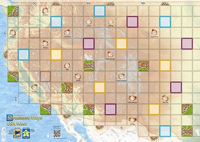 Carcassonne | Karte: USA-West - Zusatzmaterial