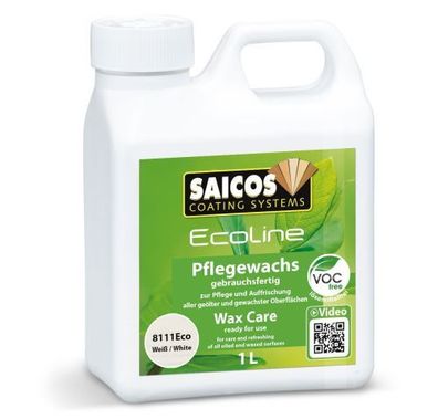 SAICOS Ecoline Pflegewachs 1 Ltr. 8111Eco Weiß transparent oder 8119Eco Farblos