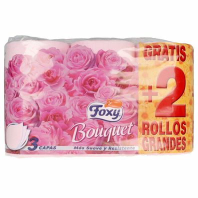 Foxy Bouquet Color Toilettenpapier 3 Schichten 4 + 2 Rollen