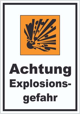Aufkleber Gefahrensymbol Explosionsgefahr