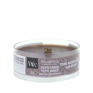 WoodWick Petite Stone Washed Suede Duftkerze 31 g