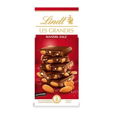 Lindt Les Grandes Mandel Salz in feinherber Schokolade Tafel 150g