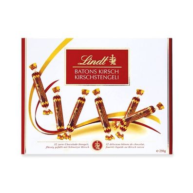 Lindt Baton Kirschstengeli Vollmilchschokolade flüssig gefüllt 250g (Gr. 250 g)