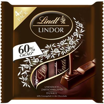 Lindt Lindor Stick Multipack 60% 4x 25g