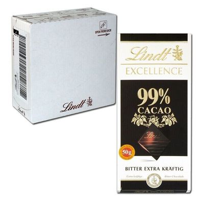 Lindt Excellence 99% Bitter Extra Kräftig, 18x 50g