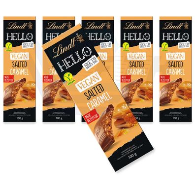 Lindt Hello Vegan Salted Caramel Hafer-Drink Tafel 6x 100g