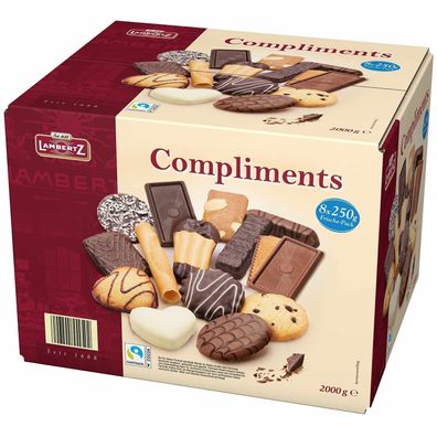 Lambertz Compliments Gebäckmischung 2kg Office Box =4x 500g einzeln versiege