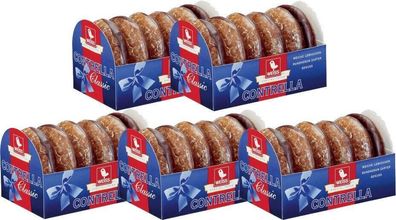 5 x 200 g. WEISS Contrella Lebkuchen mit Orangen Lebkuchen Schokoboden