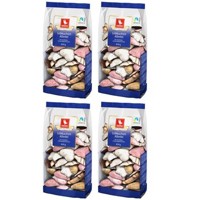 Weiss Lebkuchen 4x 600gr. Allerlei mit Zartbitter Schokoladen Boden 2,4kg