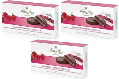 Himbeer mit Orangenlikör Anthon Berg Marzipan Pasteten 3 x 220g