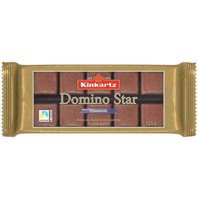 Kinkartz Domino Star Vollmilch Feine Aachener Dominosteine 125g