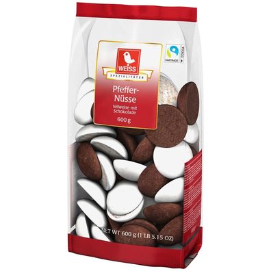 Weiss PfefferNüsse im MIX glasiert schoko 0,6kg (1 x 600g)