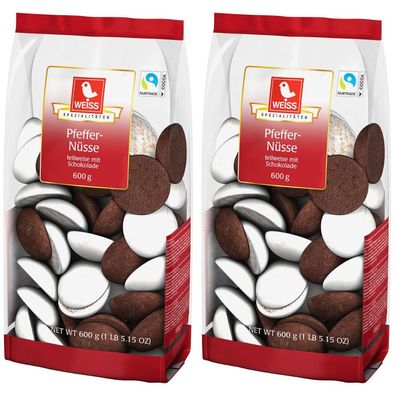 Weiss PfefferNüsse im MIX glasiert schoko 1,2kg (2 x 600g)