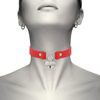 Coquette CHIC DESIRE HAND Crafted CHOKER KEYS HEART - RED