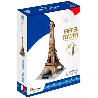 Cubicfun 3D-Puzzle Eiffelturm gold 39 Teile