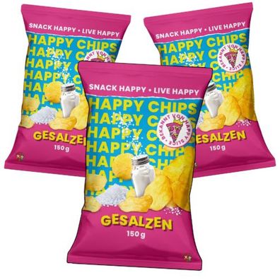 Happy Chips by Knossi, Trymacs Gesalzen 3x 150g