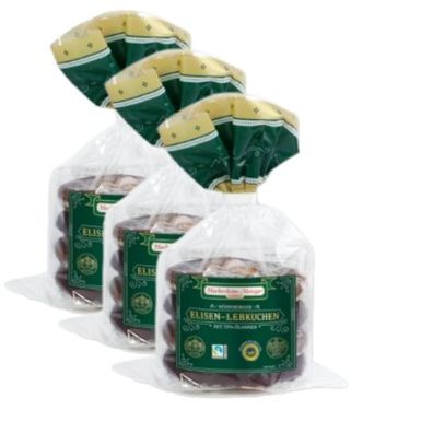 Haeberlein-Metzger Elisen Lebkuchen zweifach Glasier und Schokoliert 3 x 300gr