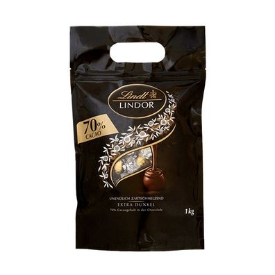 Lindt Lindor Kugeln Extra Dark 70%, 1000g Beutel, 1er Pack