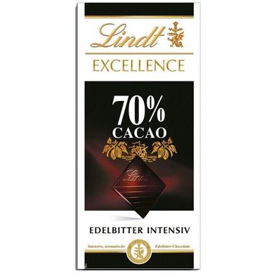 Lindt Excellence 70 % Edelbitter Intensiv 100g Tafel