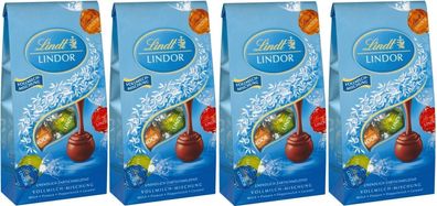 Lindt Lindor Vollmilch Mischung 4 x 137 g. Pistazie Caramel Milch Schokolade